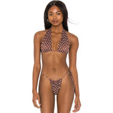 Slide Halter Tie String Brazilian Two Piece Bikini Swimsuit